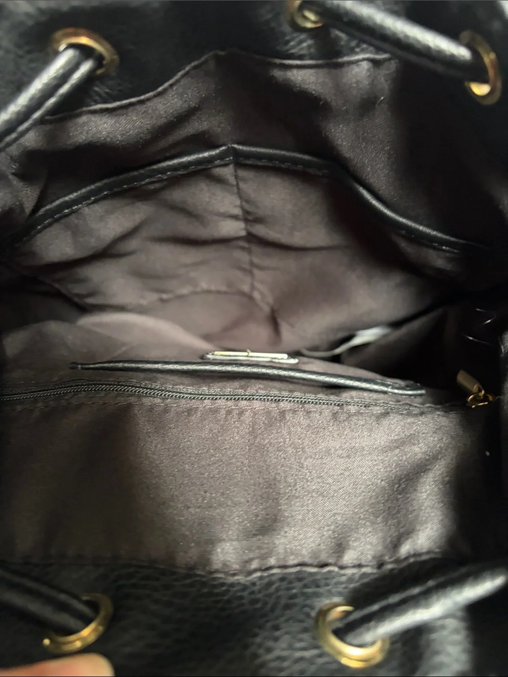 Aldo Black Leather Backpack